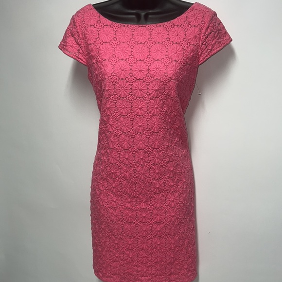 Lilly Pulitzer Pretty in Pink Floral Laced  Dress NWOT 4 - Picture 5 of 11